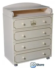 Детский комод Антел Nikol 800/4 МДФ (слоновая кость)