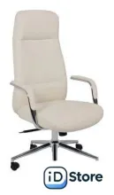 Офисное кресло AksHome Elema (кремовая экокожа/хромированный металл)