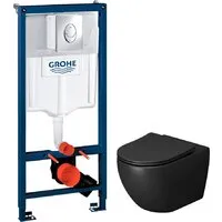 Унитаз подвесной Grossman GR-4411BMSQ GROHE Rapid SL 38721001 (с кнопкой)