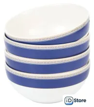 Набор салатников Gipfel Orpheus 51554 (4шт, белый/синий)