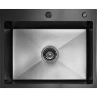 Кухонная мойка Blantek FS-5848HN Honeycomb Nano black ECO (501F40-B)
