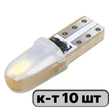 Автолампа диод T5 (W1,2W) 12V 2 SMD 1-конт биполярная Белая SKYWAY комп.10 шт панель