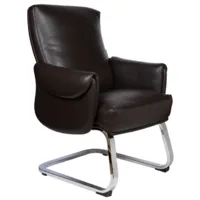 Офисное кресло Norden Ritz CF / C 2108 (кожа, коричневый/алюминиевая база)