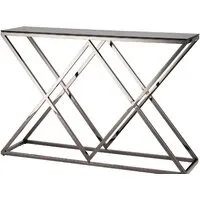 Консольный стол Stool Group Инсигния 115x30 ECST-026-BG-SK (стекло Smoke/сталь темный хром)