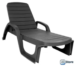 Шезлонг Элластик-Пласт Прованс 190x70x32 (антрацит)