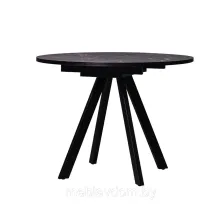 Стол Саен 27 Пластик Мрамор марквина черный 693/черный муар (D1000)