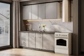 Готовая кухня Адель NN-Мебель Белый/Нео/Черный (2 м.)