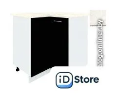 Шкаф напольный Кортекс-мебель Корнелия Лира НШУ угловой (черный/королевский опал)