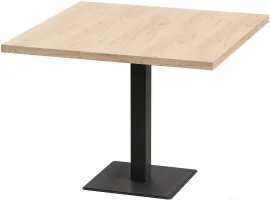 Обеденный стол Millwood Лофт Хельсинки 2 Л 100x100x75 дуб табачный Craft/металл черный