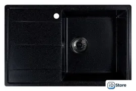 Кухонная мойка Marblan Magnum R (черный, с сифоном)