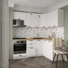 Кухня угловая Прага 2.0х1.4м - Белое дерево