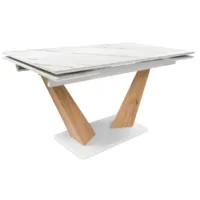 Обеденный стол Woodville Кели 140-200х80х76 / 588011 (белый)