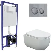 Унитаз подвесной Berges Wasserhaus Ventas Rimless 043241 (с сиденьем)