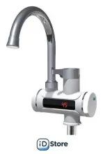 Проточный электрический водонагреватель-кран Unipump BEF-001 с дисплеем и жестким изливом