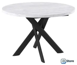 Кухонный стол Мамадома Ronaldo-120 раздвижной 120-160 (серый сланец/черный)