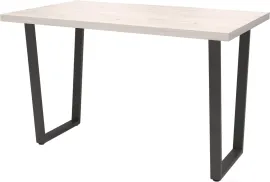 Обеденный стол Millwood Лофт Уэльс Л 160x80x75 дуб белый Craft/металл черный)