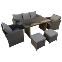 Набор садовой мебели Sundays Madeira SFS 020 (светло-коричневый/серые подушки