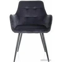 Стул с подлокотниками Signal Lemon Velvet 19 (черный)
