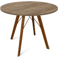 Кухонный стол Sheffilton SHT-TU9/90 ЛДСП (темный орех/дуб галифакс табак)