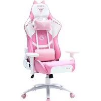 Игровое (геймерское) кресло Zone51 Kitty (розовый/белый)
