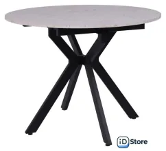 Кухонный стол Lepremo AV 1106 МДФ раздвижной D1000-1350x750 (Азул Оникс/черный)