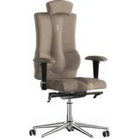 Офисное кресло Kulik System Elegance (азур/хром, карамель с подголовником)