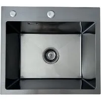 Кухонная мойка Blantek LS-5848HN Honeycomb Nano black