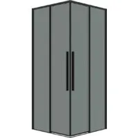 Душевой уголок Grossman Galaxy 80x80x195 300.K33.01.8080.21.10 (черный матовый/тонированное стекло)