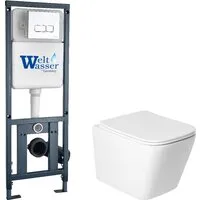 Унитаз подвесной с инсталляцией Saniteco KW-9004WS 410 410 SE CR