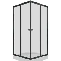 Душевой уголок Triton Вента-Блэк 80x80 (черный, с поддоном)