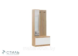 Прихожая Бостон Лайт - Дуб Крафт золотой/Белый гладкий 0,8м.