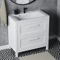 Мебель для ванных комнат Vela Тумба под умывальник Vela Фаворит массив 80Н (белый) под Milen TU69203