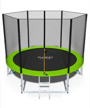 Батут Funfit 10ft (312 см) BASIC (Зелёный) с защитной сеткой и лестницей