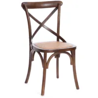 Стул TetChair Secret De Maison Cross 49.5x53.5x87 (дерево береза/темный орех)