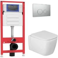 Унитаз подвесной Oliveeka OL-MQ-003 OL-G1 OL-R22-BN (никель матовый)