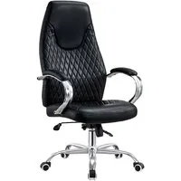 Офисное кресло SitUp Astin Chrome (экокожа Black)