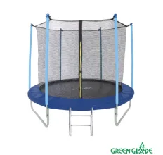 Батут уличный Green Glade с сеткой и лестницей 8-футовый без верх.кольца(3 ножки 6 стоек)