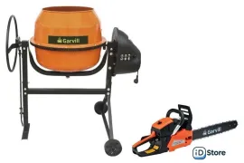 Бетономешалка Garvill БСЭ-120 Бензопила цепная CS45K