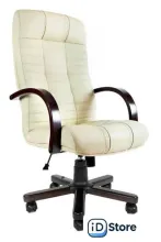 Офисное кресло Деловая обстановка Атлант Экстра кожа люкс (орех/белый)