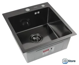 Кухонная мойка ARFEKA ECO AR 450500 BLACK PVD NANO DECOR MILLET GRAINS