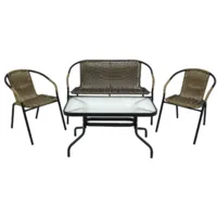 Комплект садовой мебели Garden Story Марсель делюкс / WR2719/WR2719-B/SC089 (желто-черный)