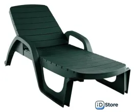 Шезлонг Элластик-Пласт Прованс 190x70x32 (темно-зеленый)