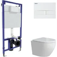 Унитаз подвесной Berges Wasserhaus Okus Rimless Visam Slim 525 EX-043388 (с сиденьем)