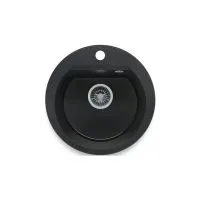 Кухонная мойка POLYGRAN ATOL 460 космос 316 (черный металлик)