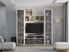 Гостиная Флоренция - Комплект 2 - Ясень белый (2,2м)