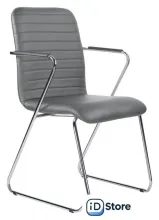 Офисный стул Brabix Visit CF-101 (хром/экокожа темно-серый)