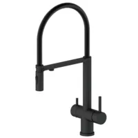Смеситель для мойки с гибким изливом Oliveeka OL-458009-MB чёрный матовый