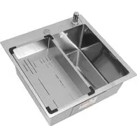 Кухонная мойка ARFEKA Eco AR мойка 500500, коландер G, дозатор Satin Decor Millet