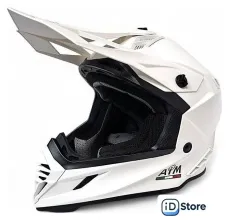 Мотошлем AIM RH855 Fiber Glass RH855-007-L (L, белый глянец)