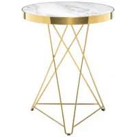 Обеденный стол Woodville Milena / 11769 (white/gold)